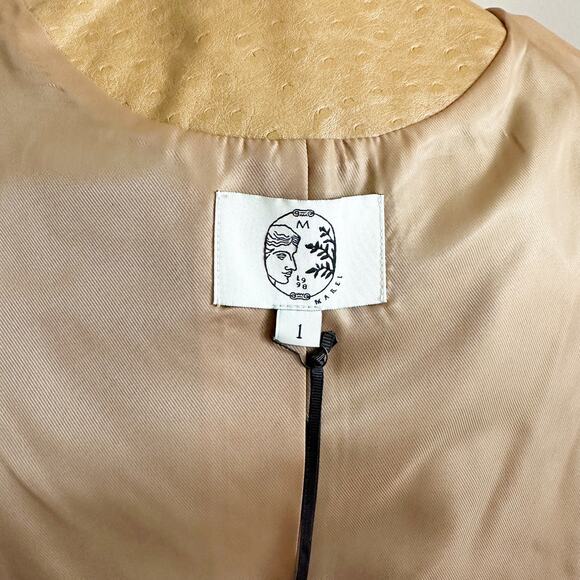 Marei 1988 Nigella Vegan Leather Jacket XS Tan NWT - Picture 8 of 11